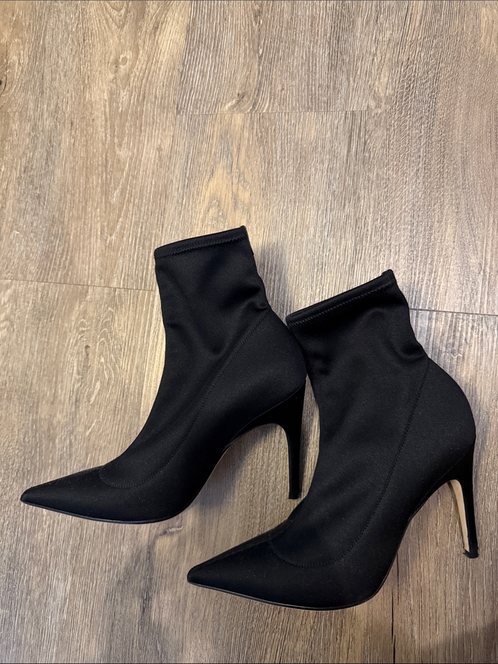 Sergio Rossi Black Pointed Sock Boots